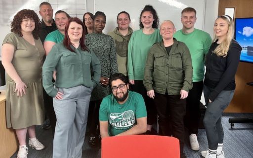 IPS Team wearing green for mental health awareness week